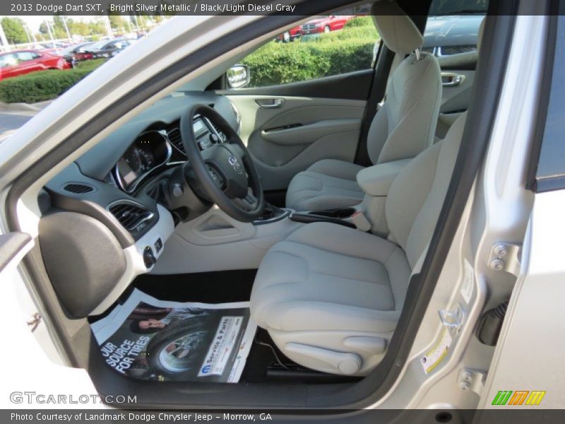 Bright Silver Metallic / Black/Light Diesel Gray 2013 Dodge Dart SXT