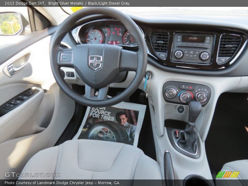 Bright Silver Metallic / Black/Light Diesel Gray 2013 Dodge Dart SXT