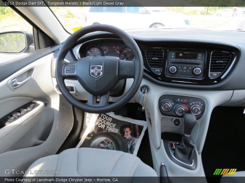 Tungsten Metallic / Black/Light Diesel Gray 2013 Dodge Dart SXT