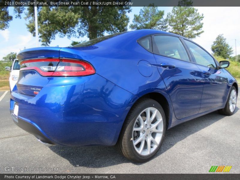 Blue Streak Pearl Coat / Black/Light Diesel Gray 2013 Dodge Dart Rallye