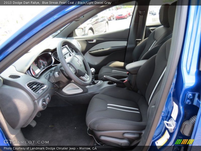 Blue Streak Pearl Coat / Black/Light Diesel Gray 2013 Dodge Dart Rallye
