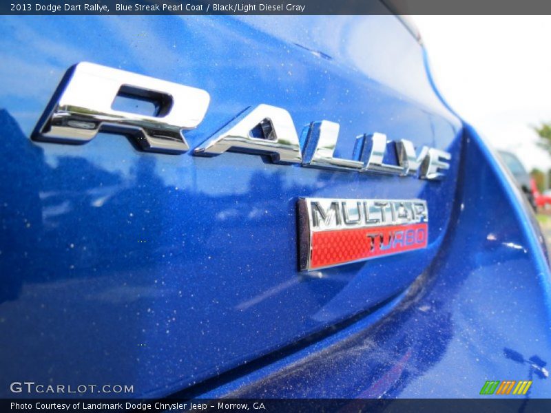 Blue Streak Pearl Coat / Black/Light Diesel Gray 2013 Dodge Dart Rallye