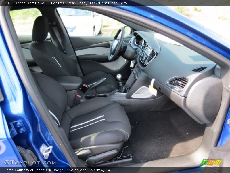 Blue Streak Pearl Coat / Black/Light Diesel Gray 2013 Dodge Dart Rallye