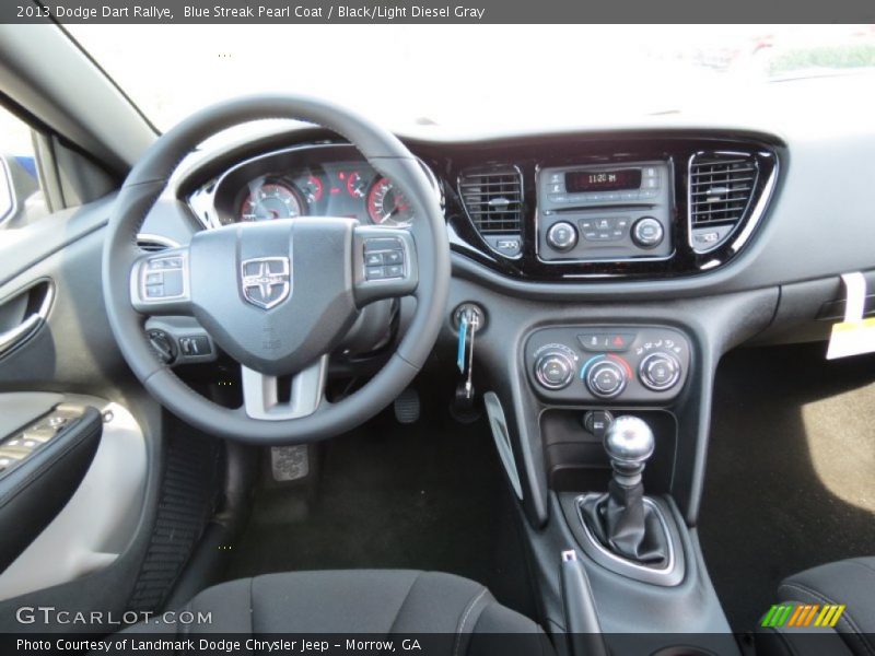 Blue Streak Pearl Coat / Black/Light Diesel Gray 2013 Dodge Dart Rallye