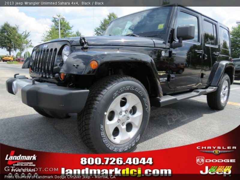 Black / Black 2013 Jeep Wrangler Unlimited Sahara 4x4