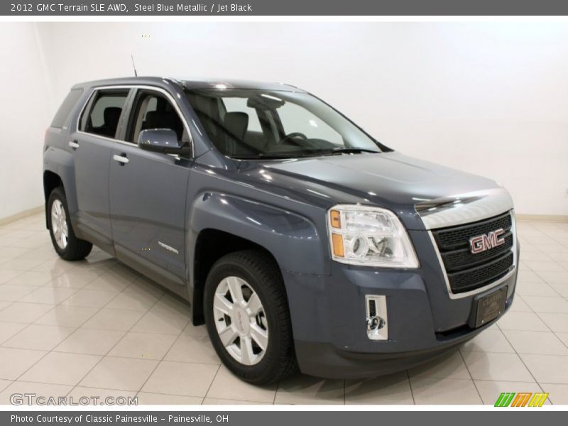 Steel Blue Metallic / Jet Black 2012 GMC Terrain SLE AWD