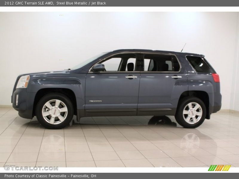 Steel Blue Metallic / Jet Black 2012 GMC Terrain SLE AWD