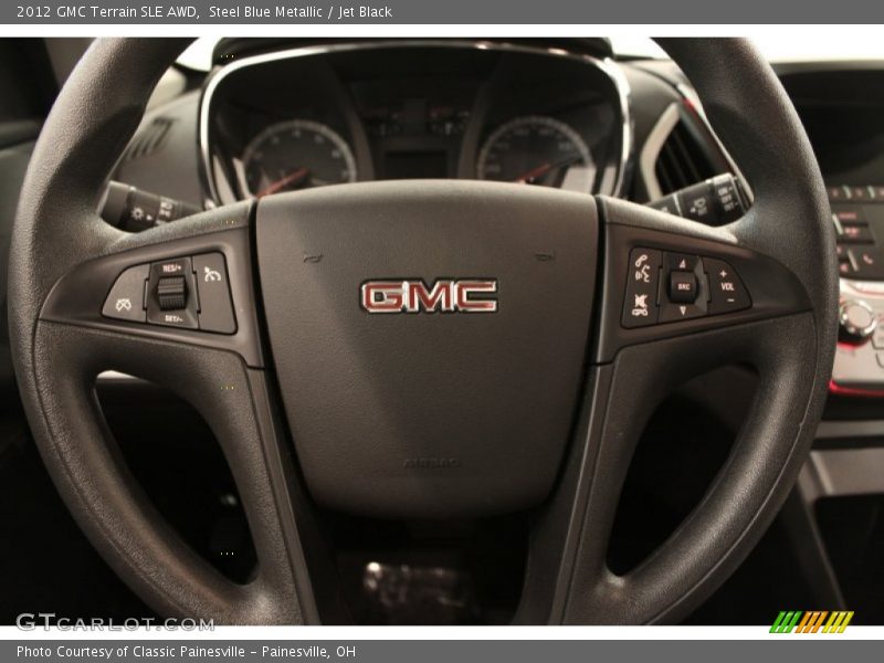 Steel Blue Metallic / Jet Black 2012 GMC Terrain SLE AWD