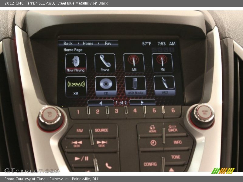 Steel Blue Metallic / Jet Black 2012 GMC Terrain SLE AWD