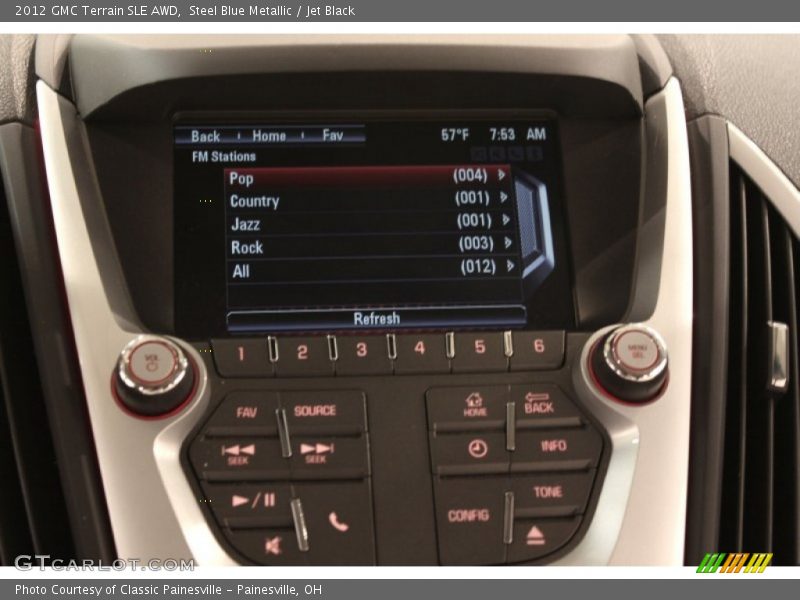Steel Blue Metallic / Jet Black 2012 GMC Terrain SLE AWD