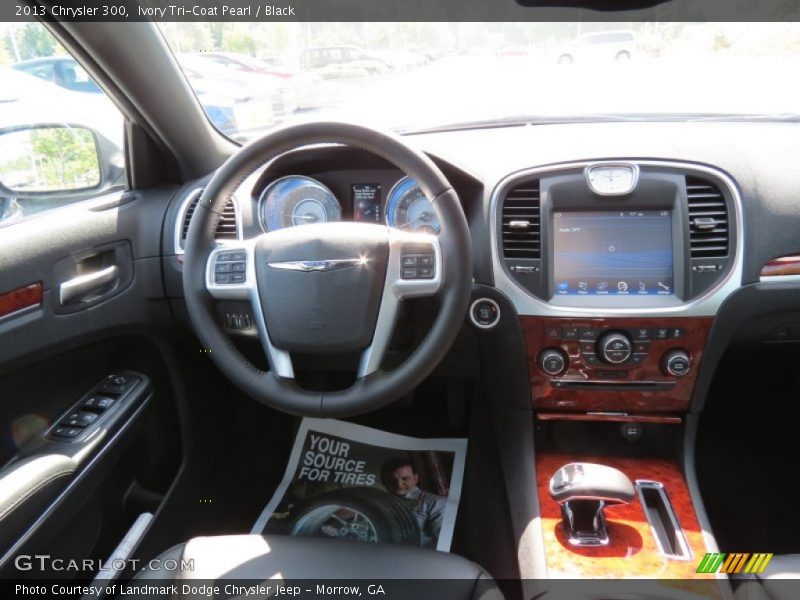 Ivory Tri-Coat Pearl / Black 2013 Chrysler 300