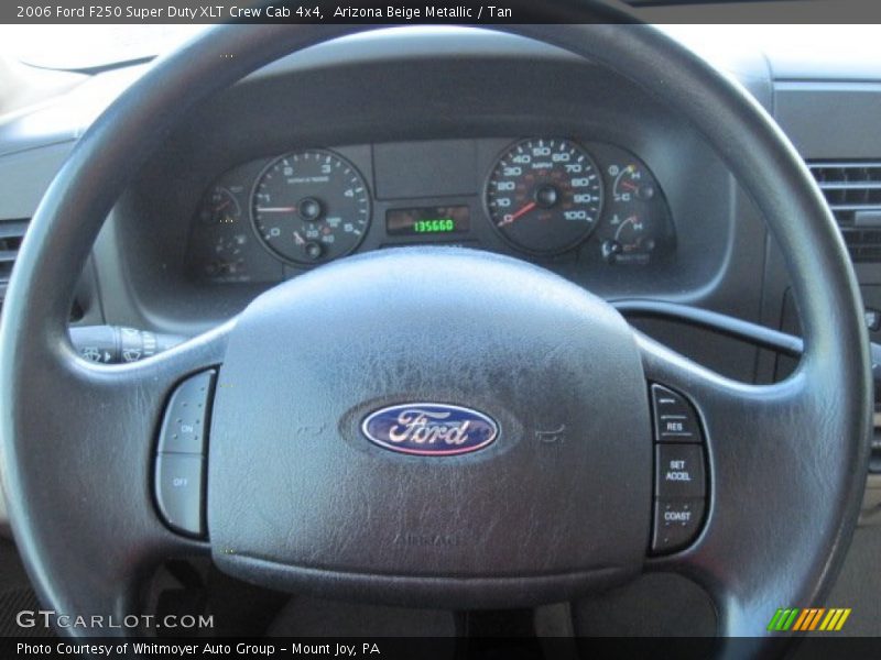 Arizona Beige Metallic / Tan 2006 Ford F250 Super Duty XLT Crew Cab 4x4