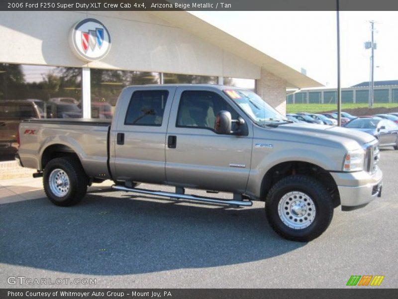 Arizona Beige Metallic / Tan 2006 Ford F250 Super Duty XLT Crew Cab 4x4