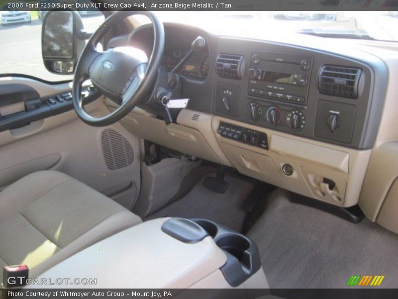 Arizona Beige Metallic / Tan 2006 Ford F250 Super Duty XLT Crew Cab 4x4