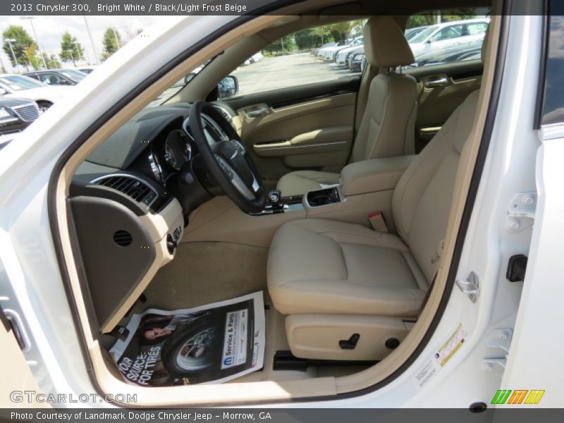 Bright White / Black/Light Frost Beige 2013 Chrysler 300