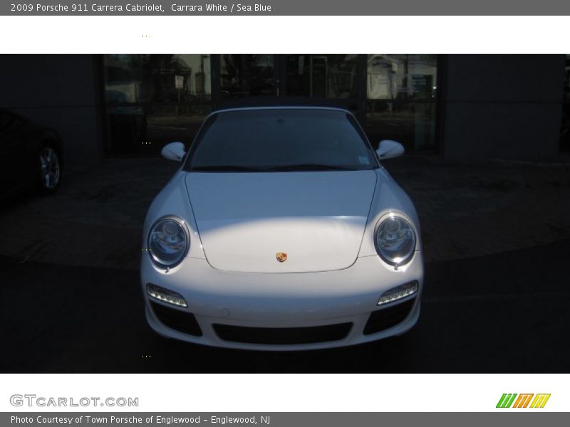 Carrara White / Sea Blue 2009 Porsche 911 Carrera Cabriolet