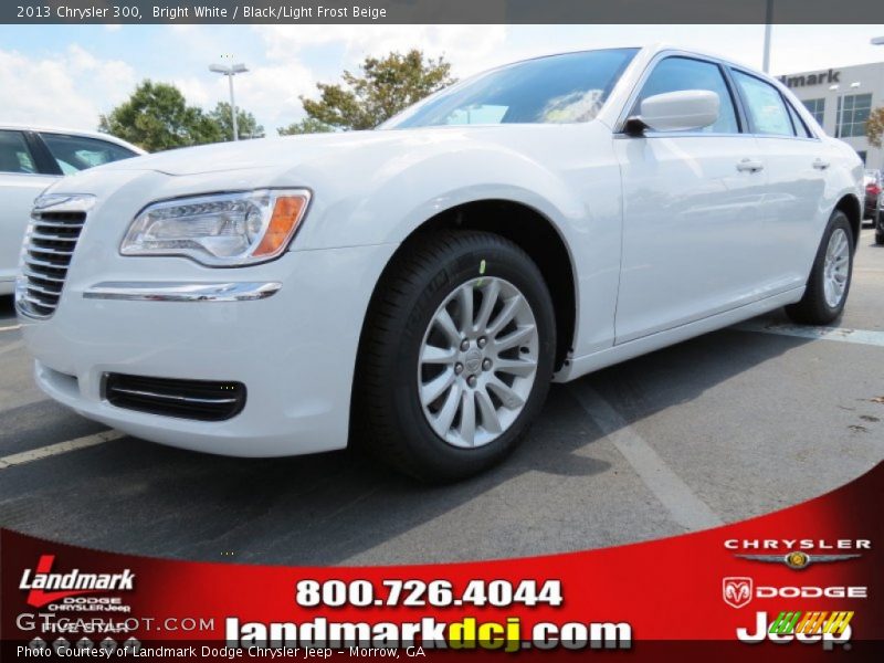 Bright White / Black/Light Frost Beige 2013 Chrysler 300