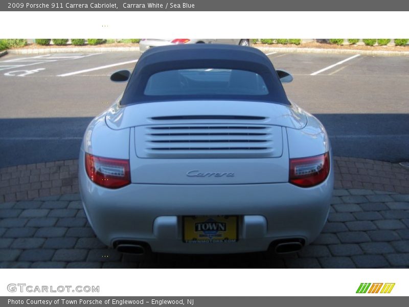 Carrara White / Sea Blue 2009 Porsche 911 Carrera Cabriolet