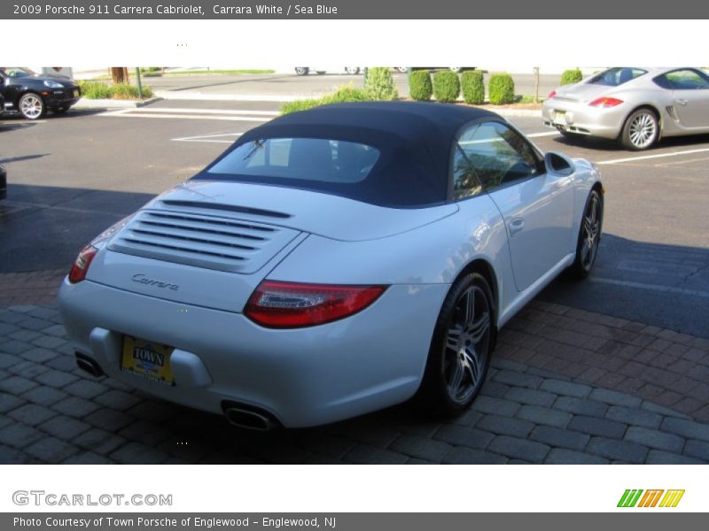 Carrara White / Sea Blue 2009 Porsche 911 Carrera Cabriolet