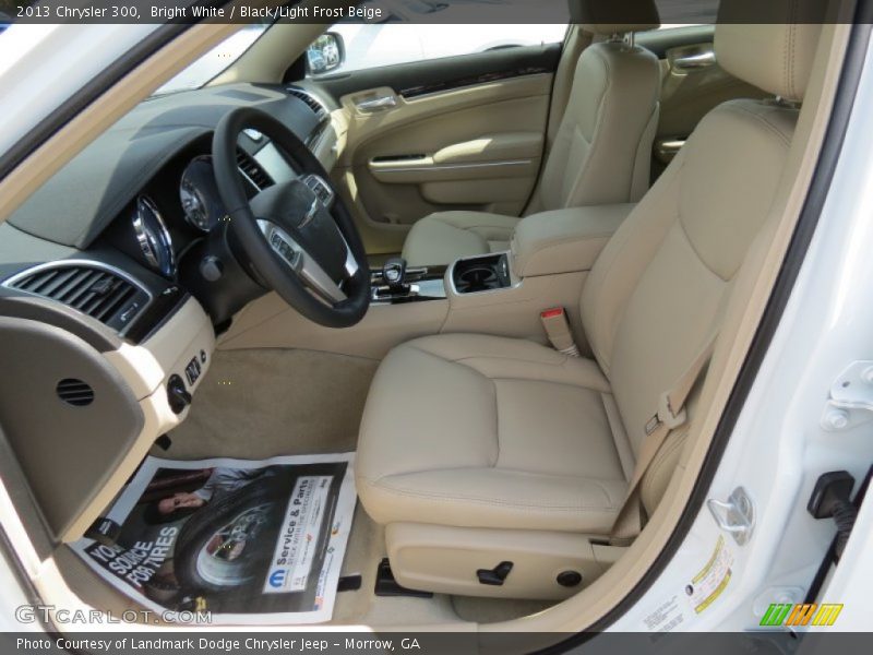 Bright White / Black/Light Frost Beige 2013 Chrysler 300