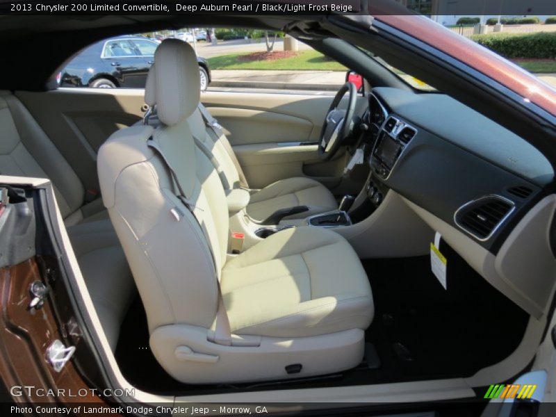 Deep Auburn Pearl / Black/Light Frost Beige 2013 Chrysler 200 Limited Convertible