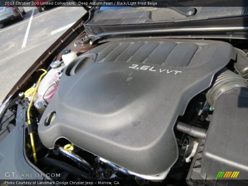 Deep Auburn Pearl / Black/Light Frost Beige 2013 Chrysler 200 Limited Convertible