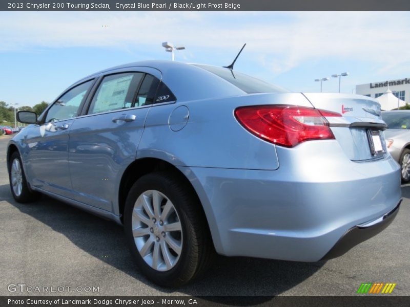 Crystal Blue Pearl / Black/Light Frost Beige 2013 Chrysler 200 Touring Sedan