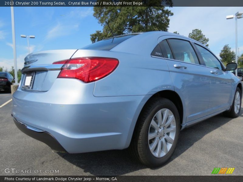 Crystal Blue Pearl / Black/Light Frost Beige 2013 Chrysler 200 Touring Sedan