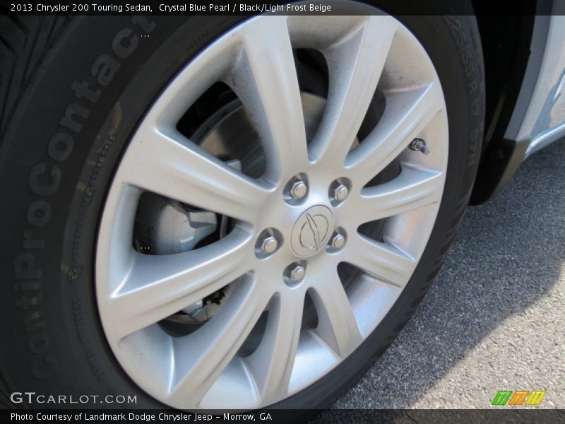 Crystal Blue Pearl / Black/Light Frost Beige 2013 Chrysler 200 Touring Sedan
