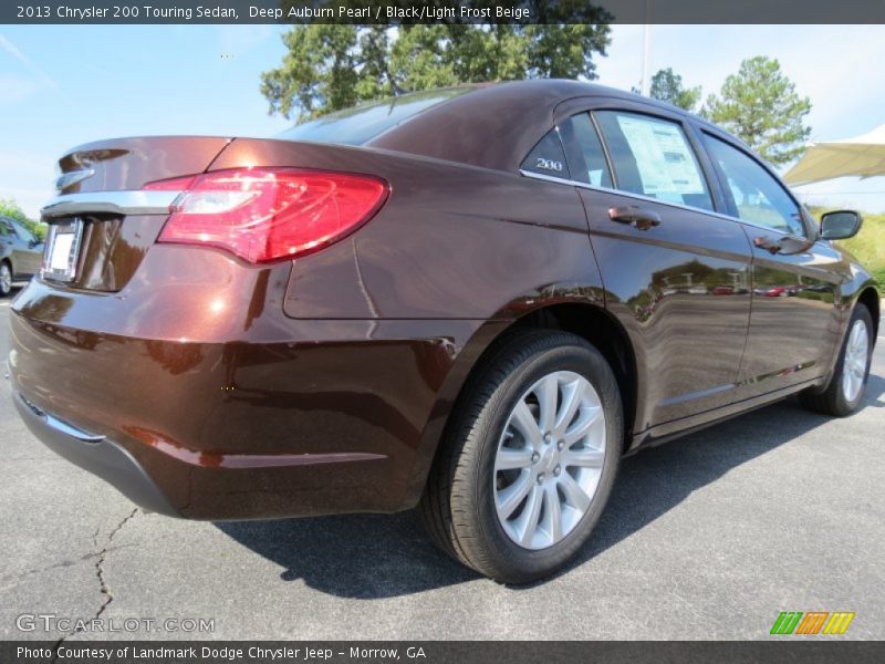 Deep Auburn Pearl / Black/Light Frost Beige 2013 Chrysler 200 Touring Sedan