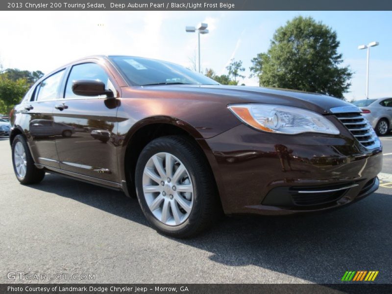 Deep Auburn Pearl / Black/Light Frost Beige 2013 Chrysler 200 Touring Sedan