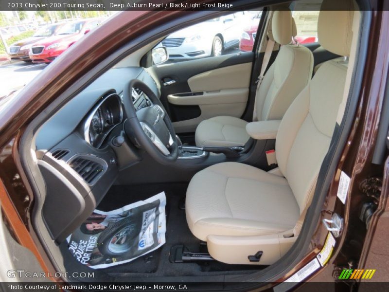 Deep Auburn Pearl / Black/Light Frost Beige 2013 Chrysler 200 Touring Sedan