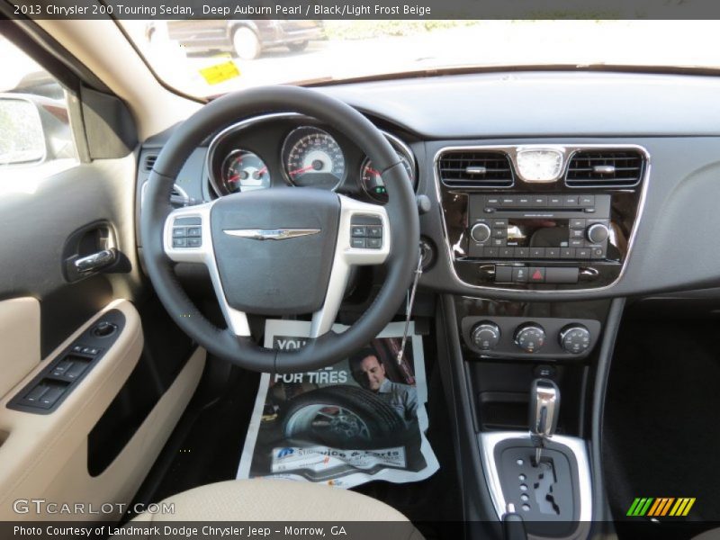 Deep Auburn Pearl / Black/Light Frost Beige 2013 Chrysler 200 Touring Sedan