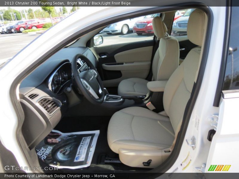 Bright White / Black/Light Frost Beige 2013 Chrysler 200 Touring Sedan