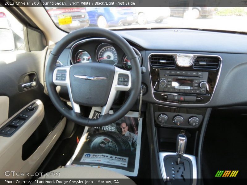 Bright White / Black/Light Frost Beige 2013 Chrysler 200 Touring Sedan
