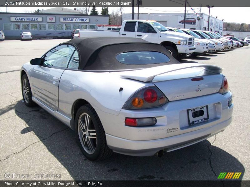 Sterling Silver Metallic / Midnight 2003 Mitsubishi Eclipse Spyder GTS