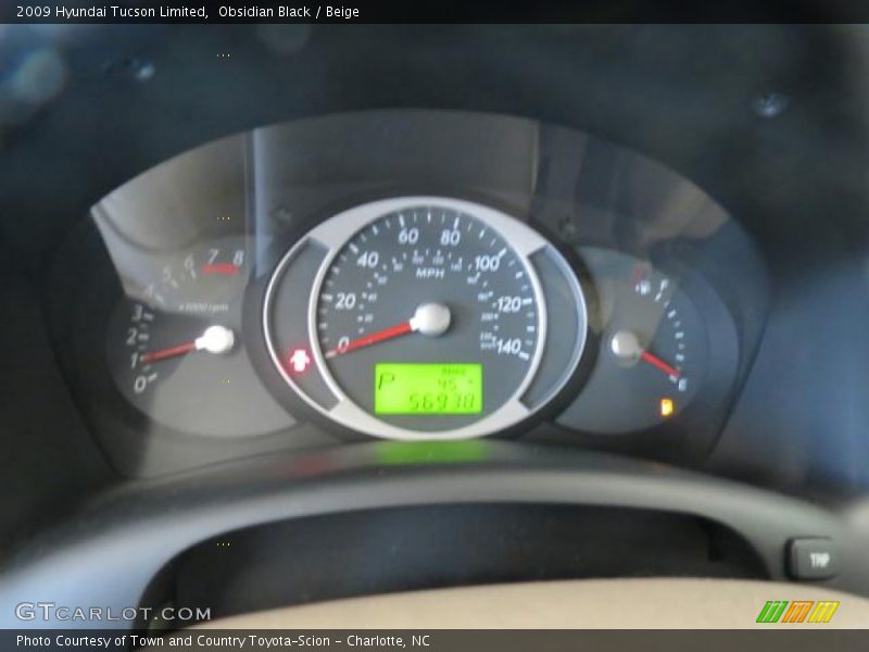 Obsidian Black / Beige 2009 Hyundai Tucson Limited