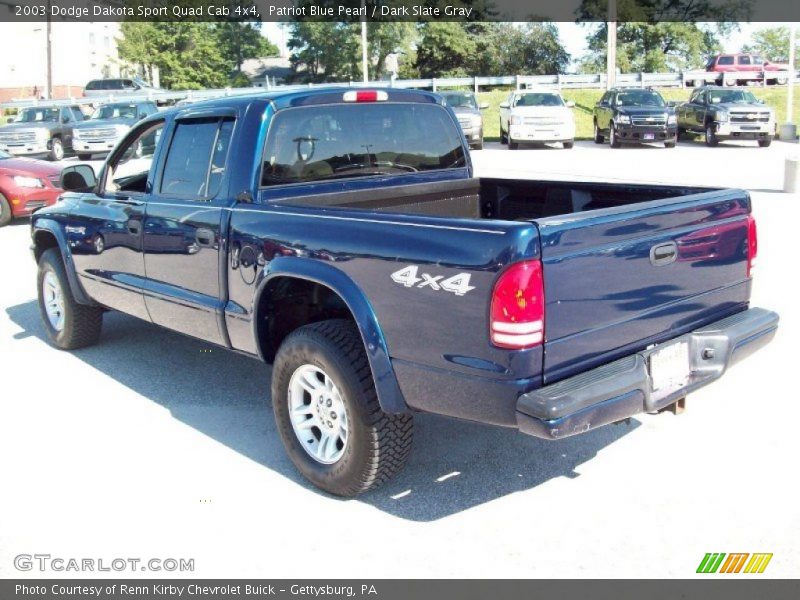 Patriot Blue Pearl / Dark Slate Gray 2003 Dodge Dakota Sport Quad Cab 4x4