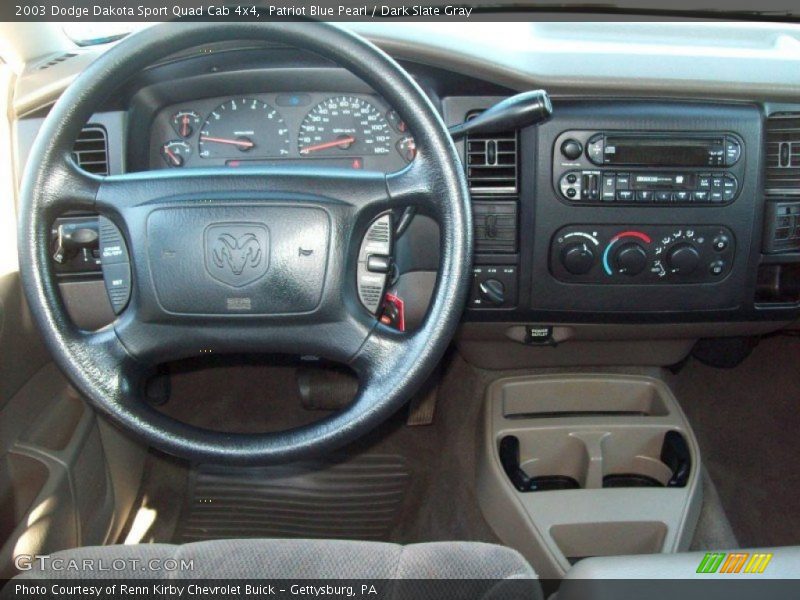 Patriot Blue Pearl / Dark Slate Gray 2003 Dodge Dakota Sport Quad Cab 4x4