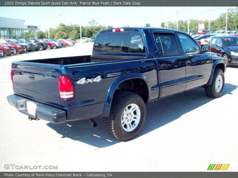 Patriot Blue Pearl / Dark Slate Gray 2003 Dodge Dakota Sport Quad Cab 4x4