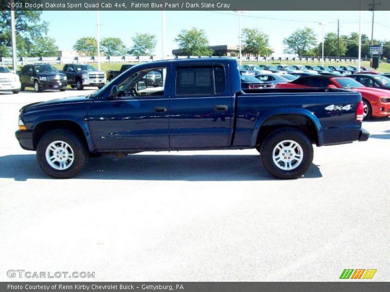 Patriot Blue Pearl / Dark Slate Gray 2003 Dodge Dakota Sport Quad Cab 4x4