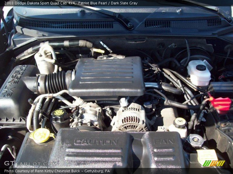 Patriot Blue Pearl / Dark Slate Gray 2003 Dodge Dakota Sport Quad Cab 4x4