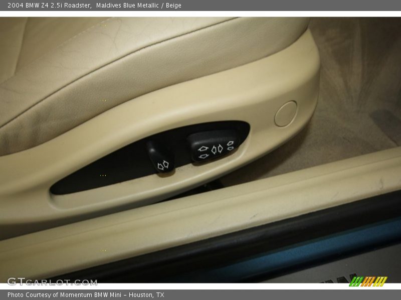 Maldives Blue Metallic / Beige 2004 BMW Z4 2.5i Roadster
