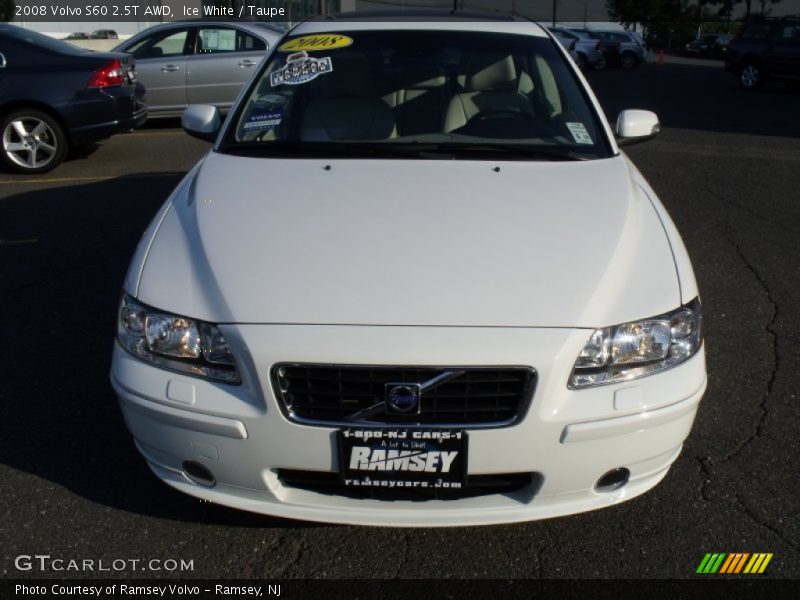 Ice White / Taupe 2008 Volvo S60 2.5T AWD