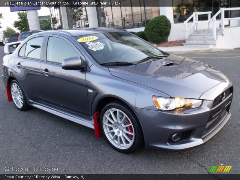 Graphite Gray Pearl / Black 2011 Mitsubishi Lancer Evolution GSR
