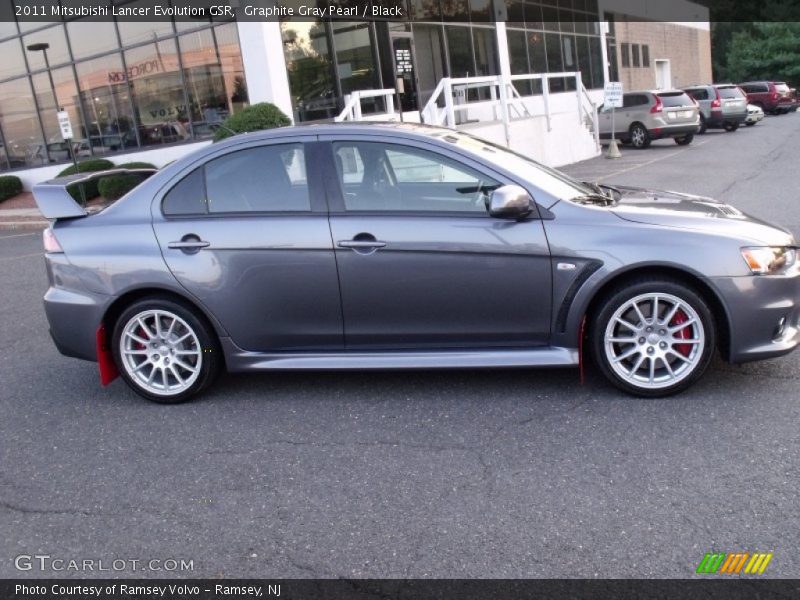 Graphite Gray Pearl / Black 2011 Mitsubishi Lancer Evolution GSR