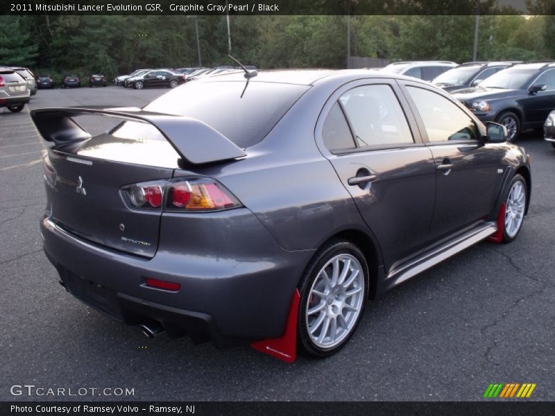 Graphite Gray Pearl / Black 2011 Mitsubishi Lancer Evolution GSR