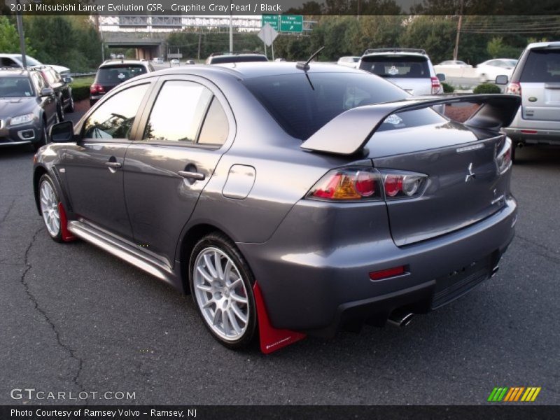 Graphite Gray Pearl / Black 2011 Mitsubishi Lancer Evolution GSR