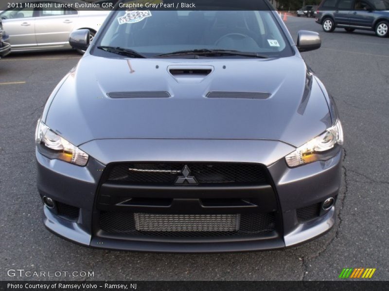 Graphite Gray Pearl / Black 2011 Mitsubishi Lancer Evolution GSR