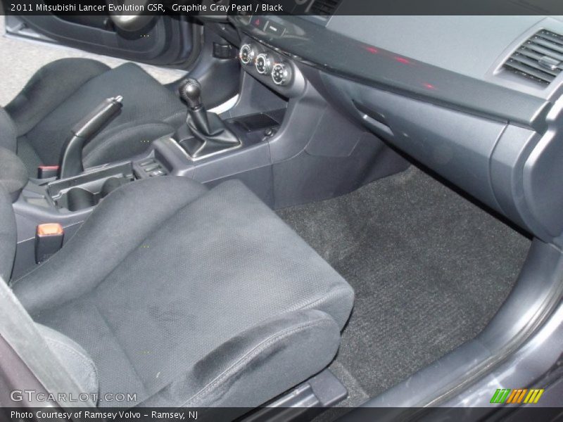 Graphite Gray Pearl / Black 2011 Mitsubishi Lancer Evolution GSR